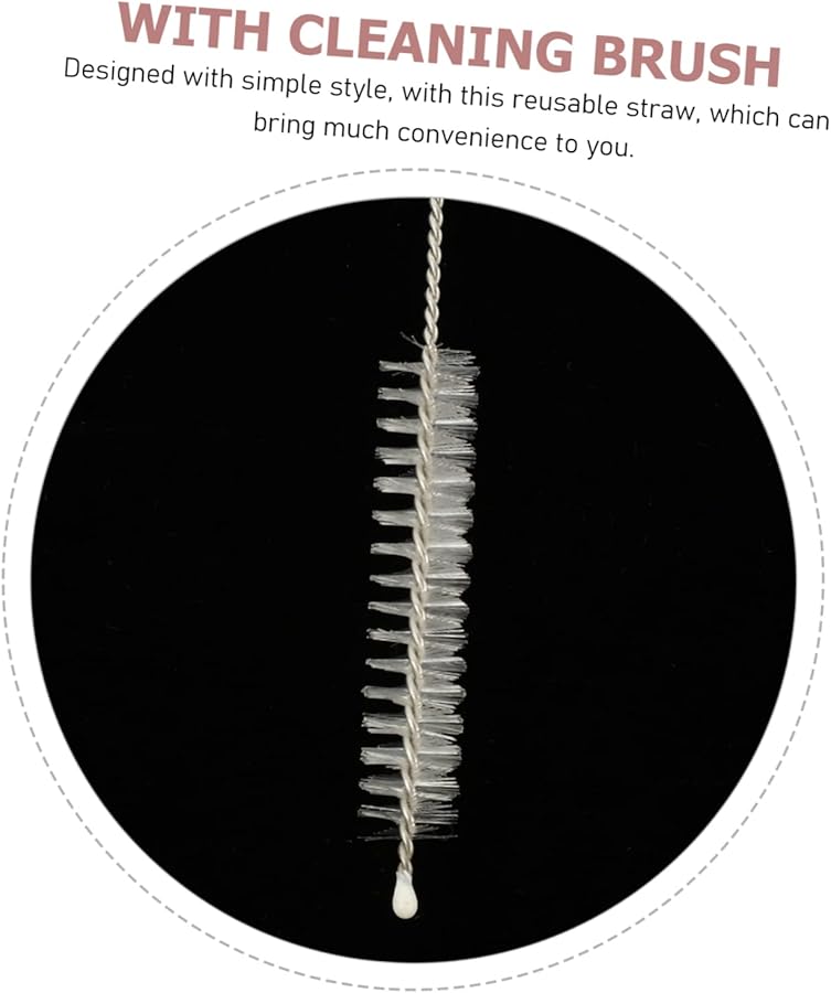 Stainless Steel Reusable Straws With Cleaning Brushes For Bubble Tea - Image 4